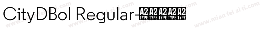 CityDBol Regular字体转换